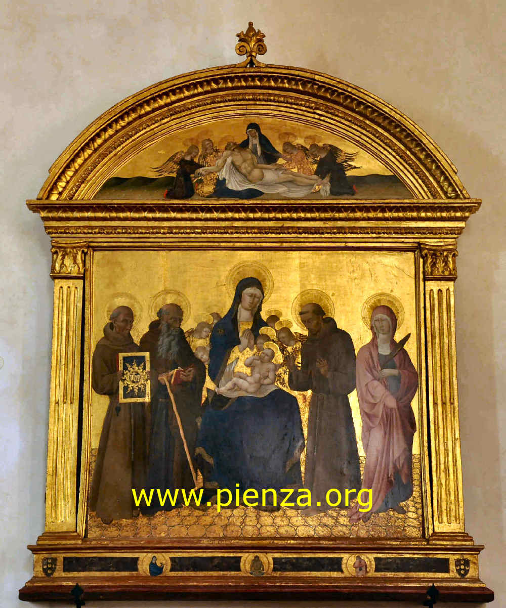Madonna con Bambino tra i Santi Antonio Abate, Bernardino, Francesco e Sabina