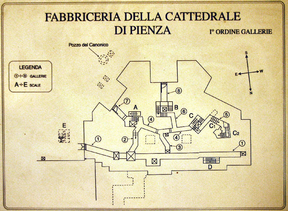 Mappa della cripta